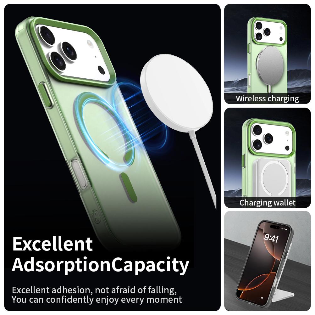 For iPhone 18 Pro C-type Candy Magsafe PC Hybrid TPU Phone Case - Green - EDA007087732F
