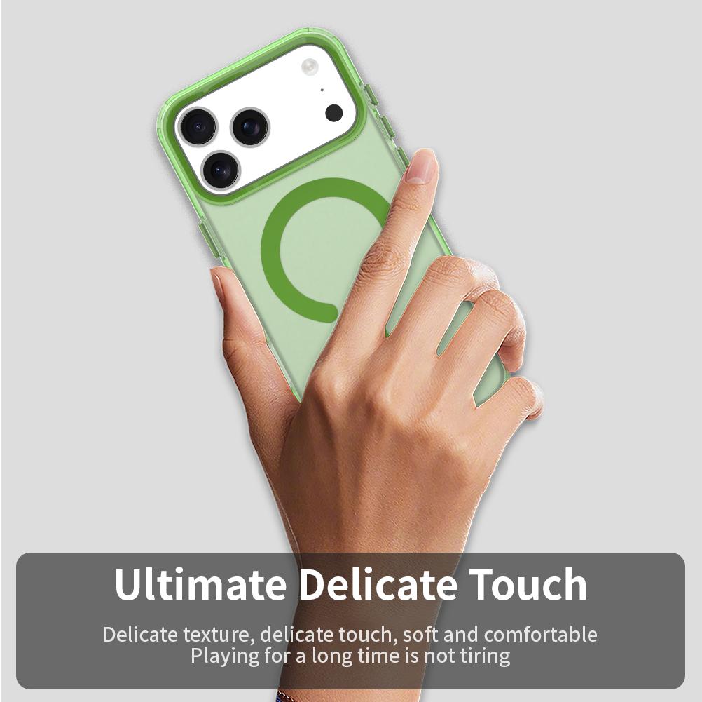 For iPhone 18 Pro C-type Candy Magsafe PC Hybrid TPU Phone Case - Green - EDA007087732F