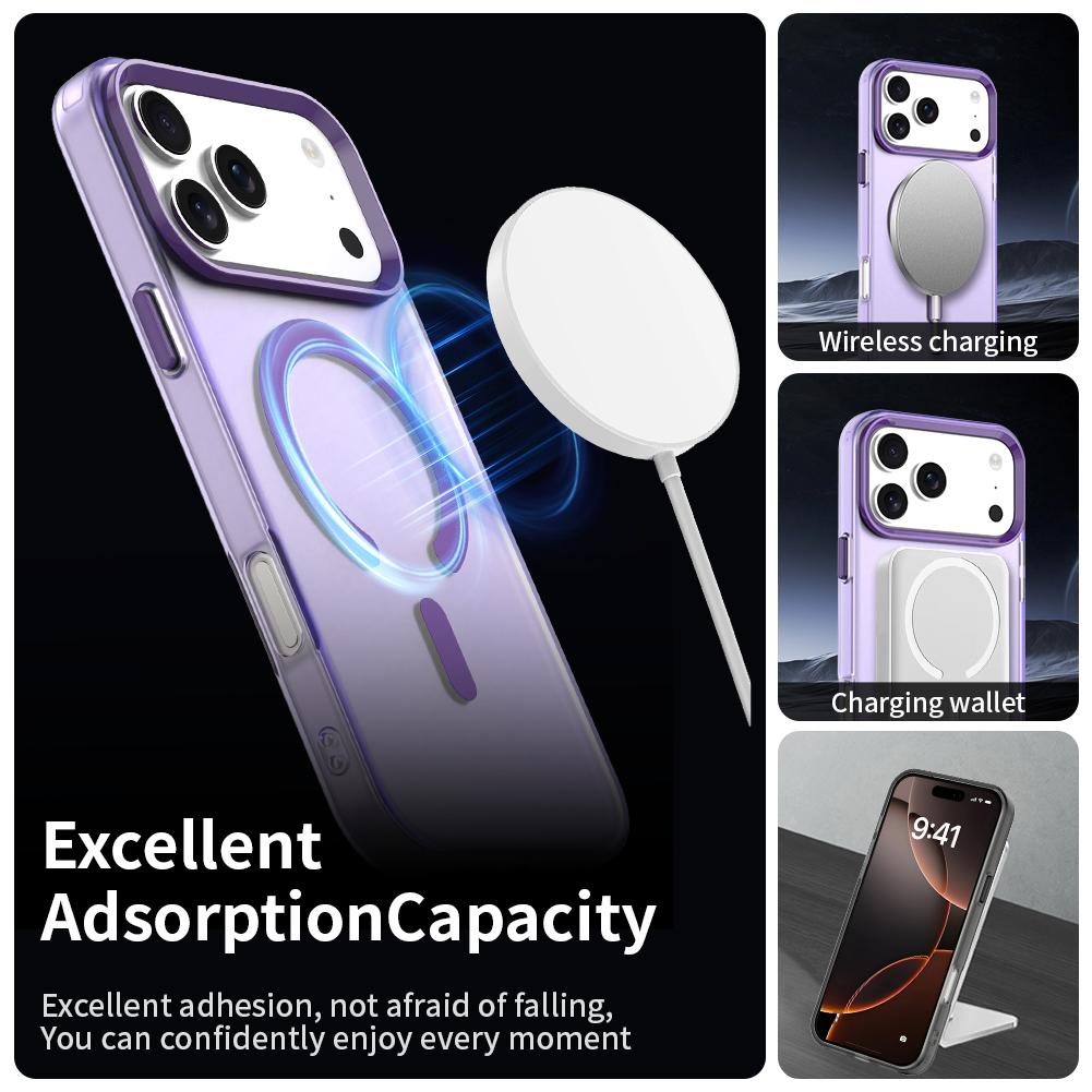 For iPhone 18 Pro C-type Candy Magsafe PC Hybrid TPU Phone Case - Purple - EDA007087732G