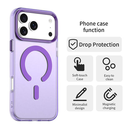 For iPhone 18 Pro C-type Candy Magsafe PC Hybrid TPU Phone Case - Purple - EDA007087732G