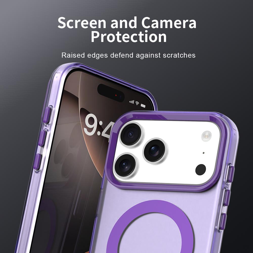 For iPhone 18 Pro C-type Candy Magsafe PC Hybrid TPU Phone Case - Purple - EDA007087732G