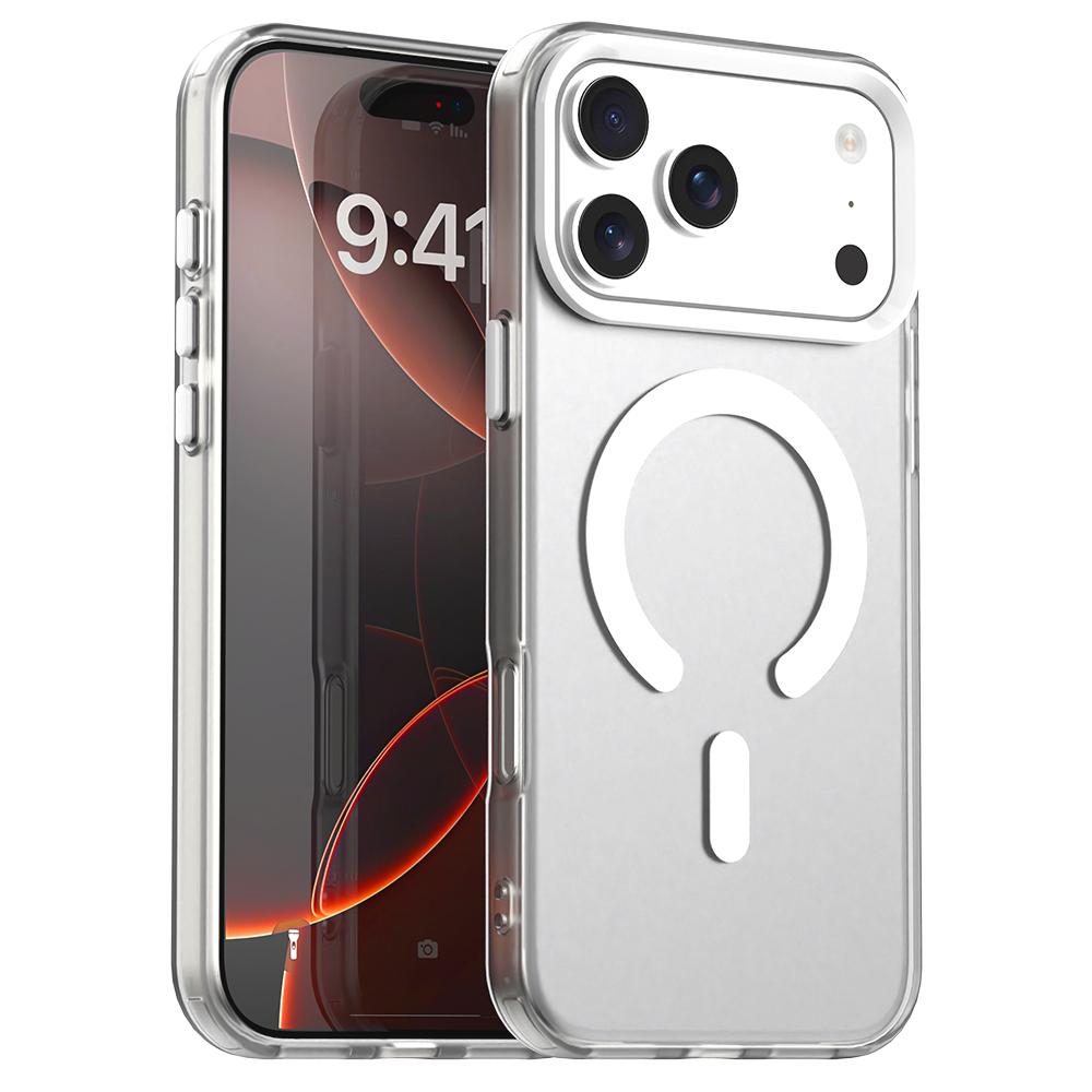 For iPhone 18 Pro Max C-type Candy Magsafe PC Hybrid TPU Phone Case - White - EDA007087733A