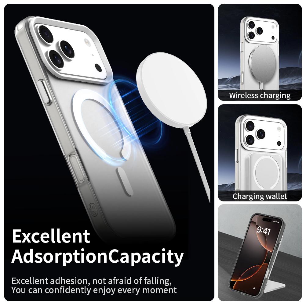 For iPhone 18 Pro Max C-type Candy Magsafe PC Hybrid TPU Phone Case - White - EDA007087733A
