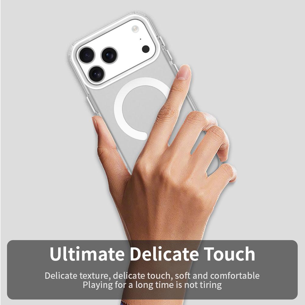 For iPhone 18 Pro Max C-type Candy Magsafe PC Hybrid TPU Phone Case - White - EDA007087733A