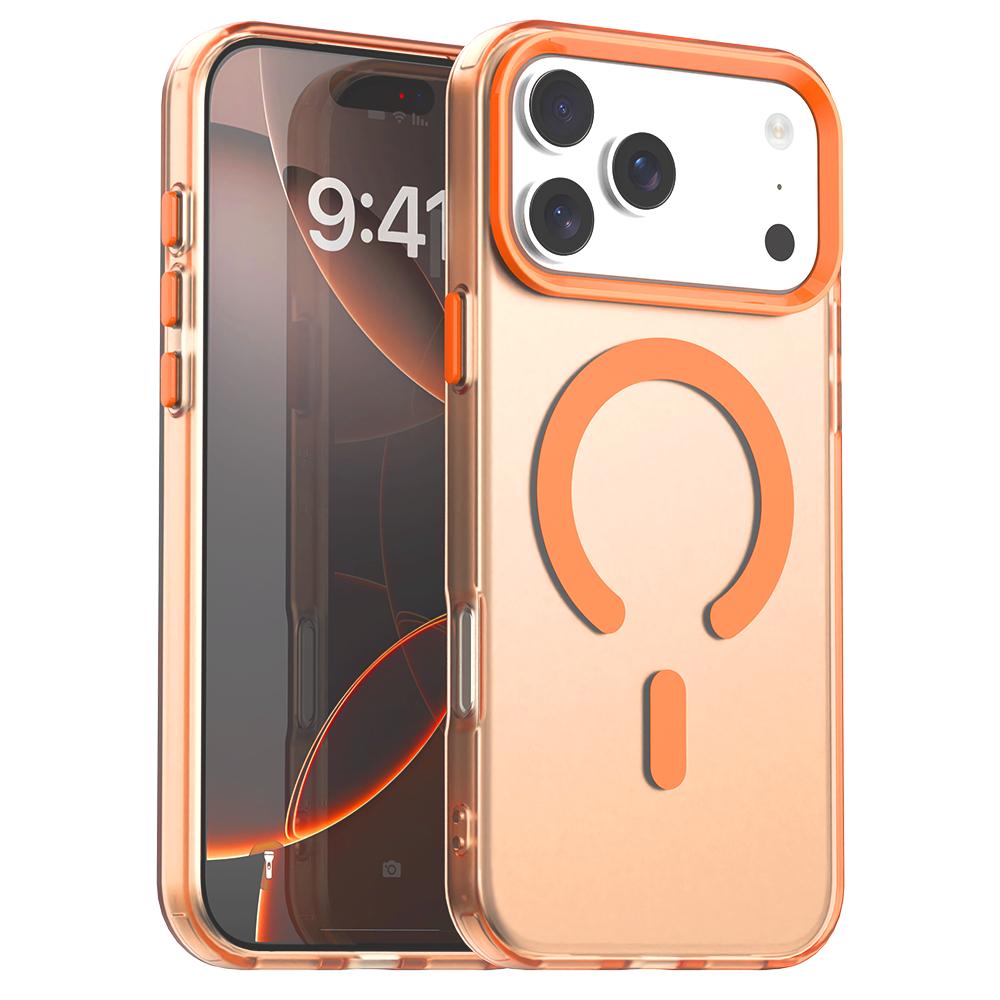 For iPhone 18 Pro Max C-type Candy Magsafe PC Hybrid TPU Phone Case - Orange - EDA007087733B