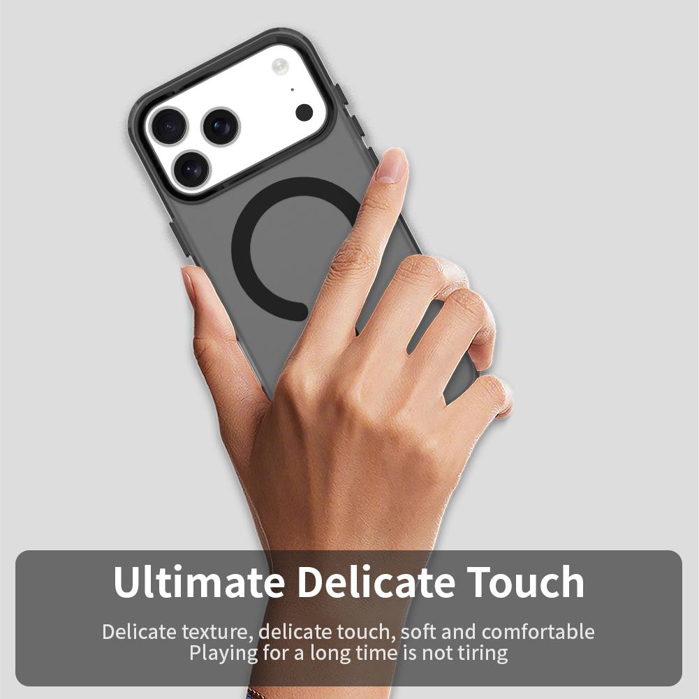 For iPhone 18 Pro Max C-type Candy Magsafe PC Hybrid TPU Phone Case - Black - EDA007087733C