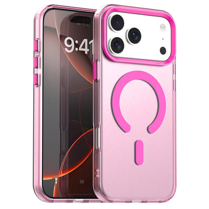 For iPhone 18 Pro Max C-type Candy Magsafe PC Hybrid TPU Phone Case - Red - EDA007087733D
