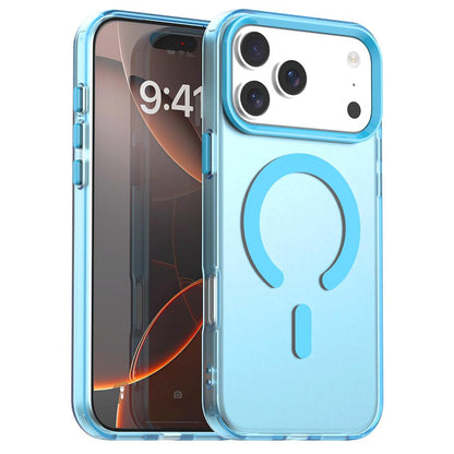 For iPhone 18 Pro Max C-type Candy Magsafe PC Hybrid TPU Phone Case - Blue - EDA007087733E