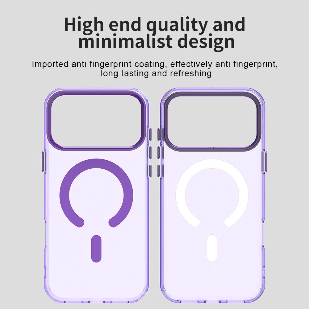 For iPhone 18 Pro Max C-type Candy Magsafe PC Hybrid TPU Phone Case - Purple - EDA007087733G