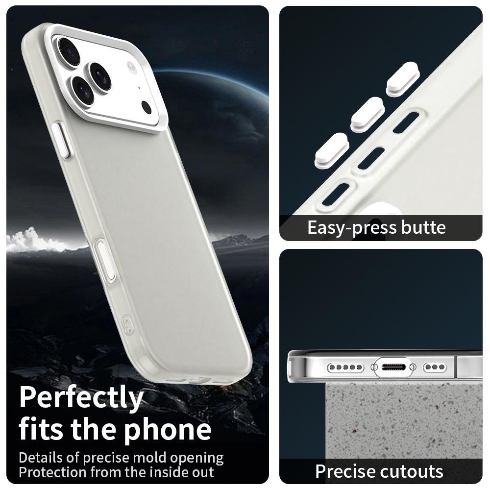 For iPhone 18 Pro Max Candy PC Hybrid TPU Shockproof Phone Case - White - EDA007087826A