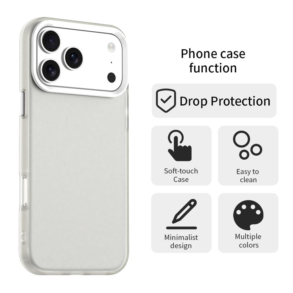 For iPhone 18 Pro Max Candy PC Hybrid TPU Shockproof Phone Case - White - EDA007087826A