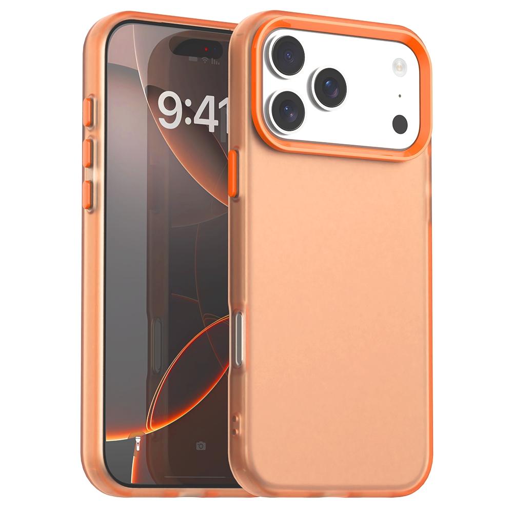 For iPhone 18 Pro Max Candy PC Hybrid TPU Shockproof Phone Case - Orange - EDA007087826B