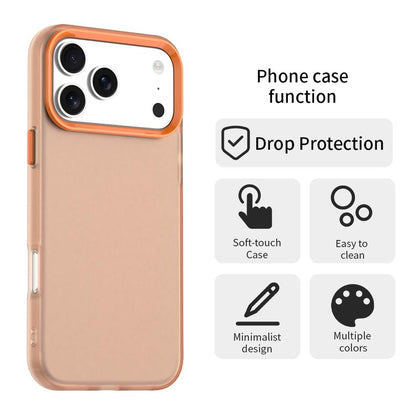 For iPhone 18 Pro Max Candy PC Hybrid TPU Shockproof Phone Case - Orange - EDA007087826B