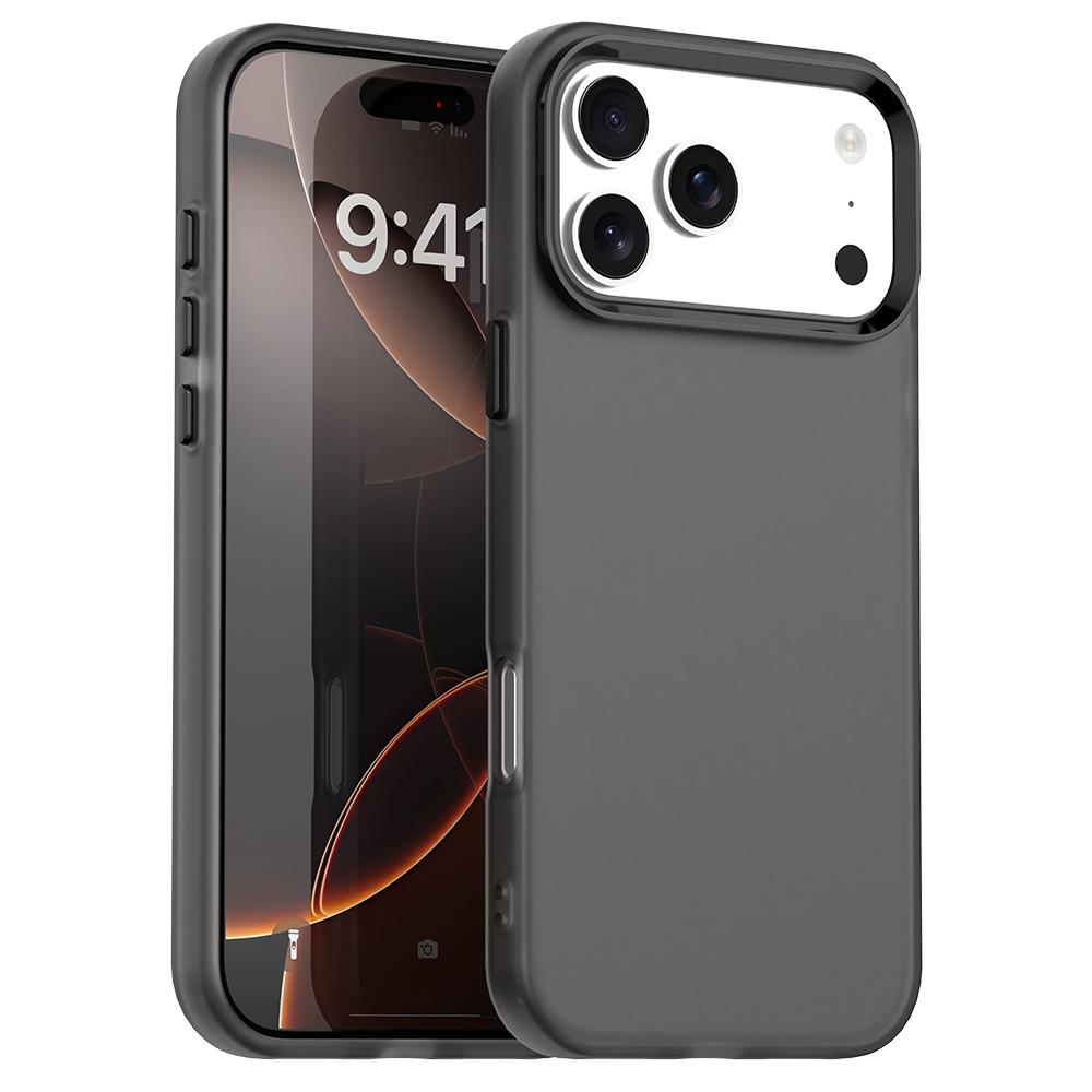 For iPhone 18 Pro Max Candy PC Hybrid TPU Shockproof Phone Case - Black - EDA007087826C