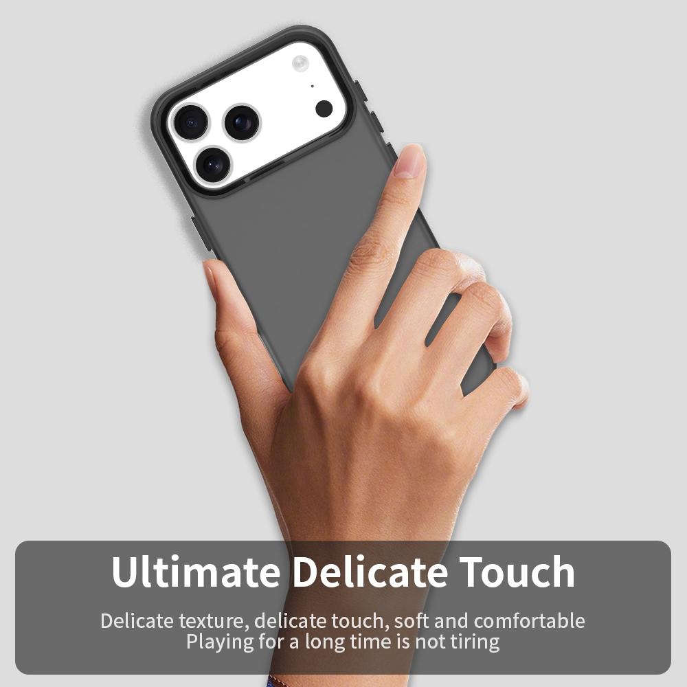For iPhone 18 Pro Max Candy PC Hybrid TPU Shockproof Phone Case - Black - EDA007087826C