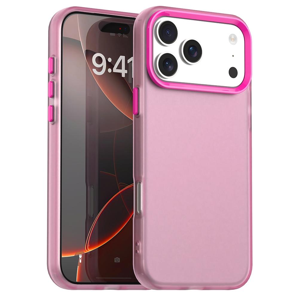 For iPhone 18 Pro Max Candy PC Hybrid TPU Shockproof Phone Case - Red - EDA007087826D