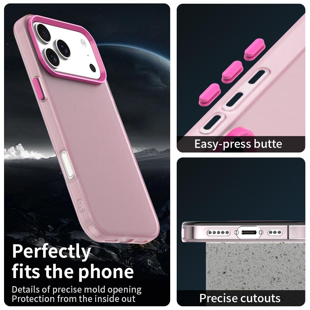 For iPhone 18 Pro Max Candy PC Hybrid TPU Shockproof Phone Case - Red - EDA007087826D