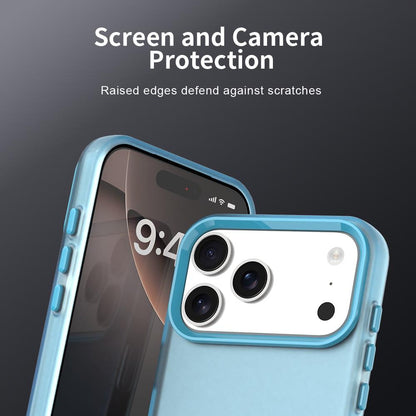 For iPhone 18 Pro Max Candy PC Hybrid TPU Shockproof Phone Case - Blue - EDA007087826E