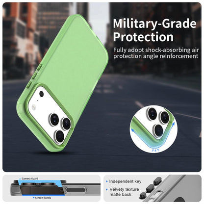For iPhone 18 Pro Max Candy PC Hybrid TPU Shockproof Phone Case - Green - EDA007087826F