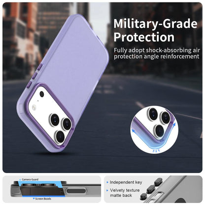 For iPhone 18 Pro Max Candy PC Hybrid TPU Shockproof Phone Case - Purple - EDA007087826G