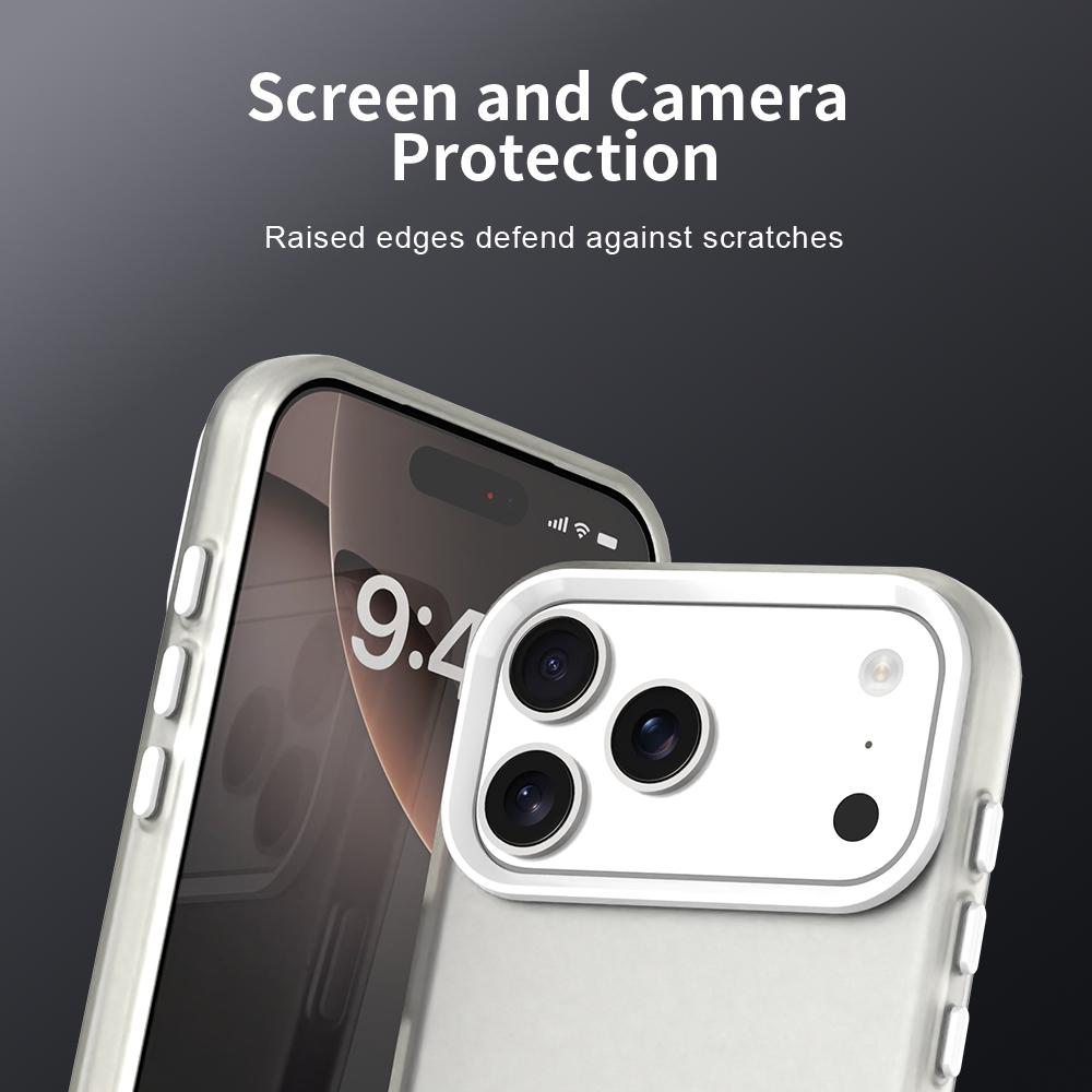 For iPhone 18 Pro Candy PC Hybrid TPU Shockproof Phone Case - White - EDA007087827A