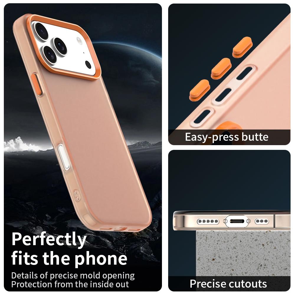 For iPhone 18 Pro Candy PC Hybrid TPU Shockproof Phone Case - Orange - EDA007087827B