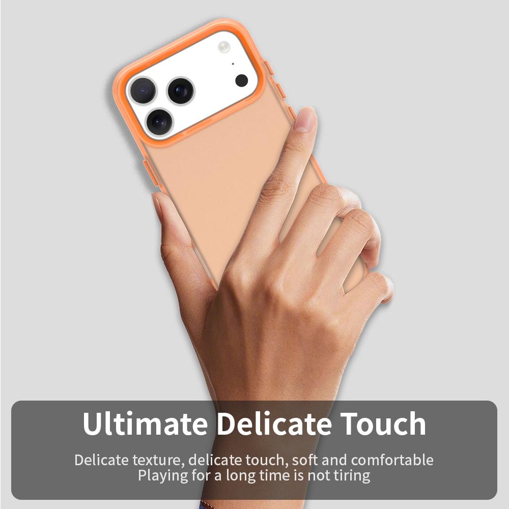 For iPhone 18 Pro Candy PC Hybrid TPU Shockproof Phone Case - Orange - EDA007087827B
