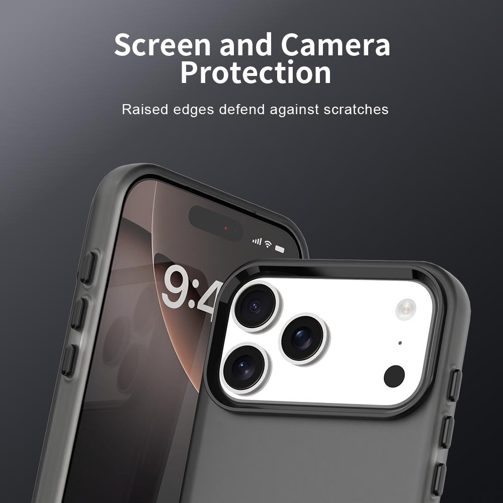 For iPhone 18 Pro Candy PC Hybrid TPU Shockproof Phone Case - Black - EDA007087827C