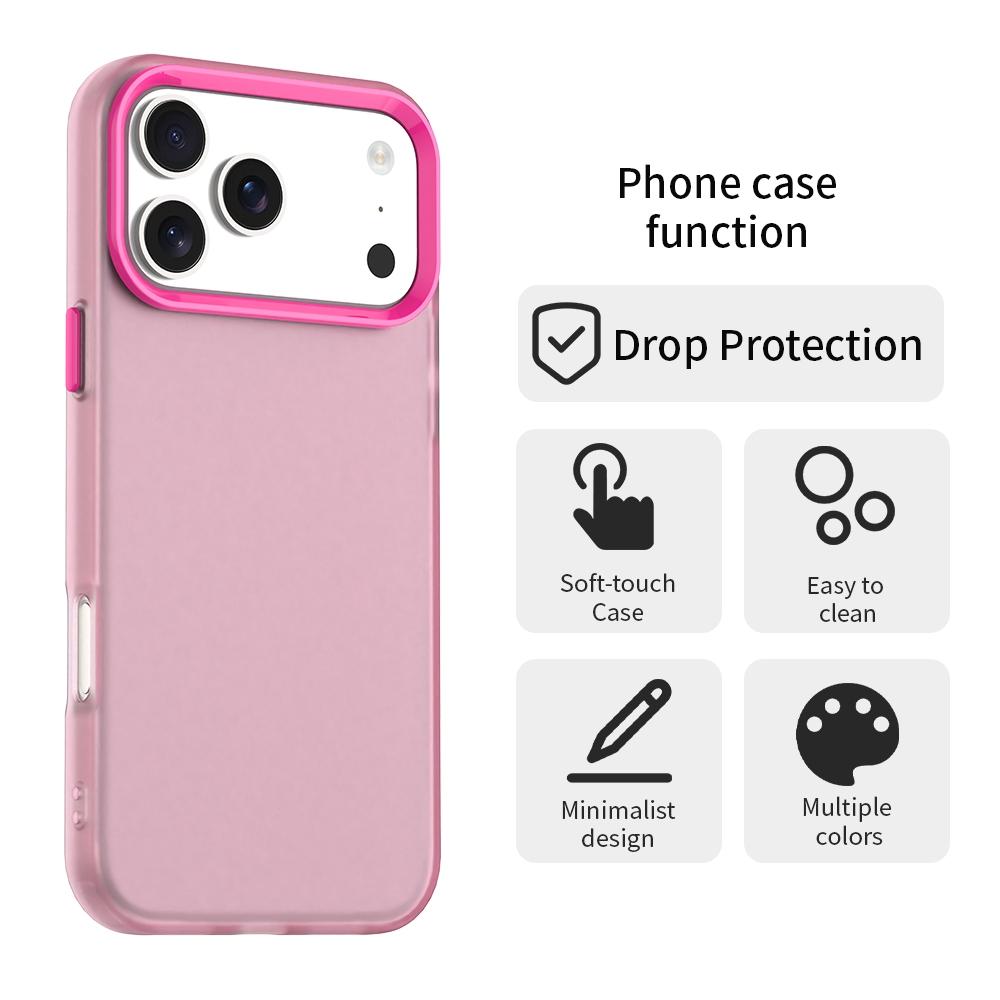 For iPhone 18 Pro Candy PC Hybrid TPU Shockproof Phone Case - Red - EDA007087827D