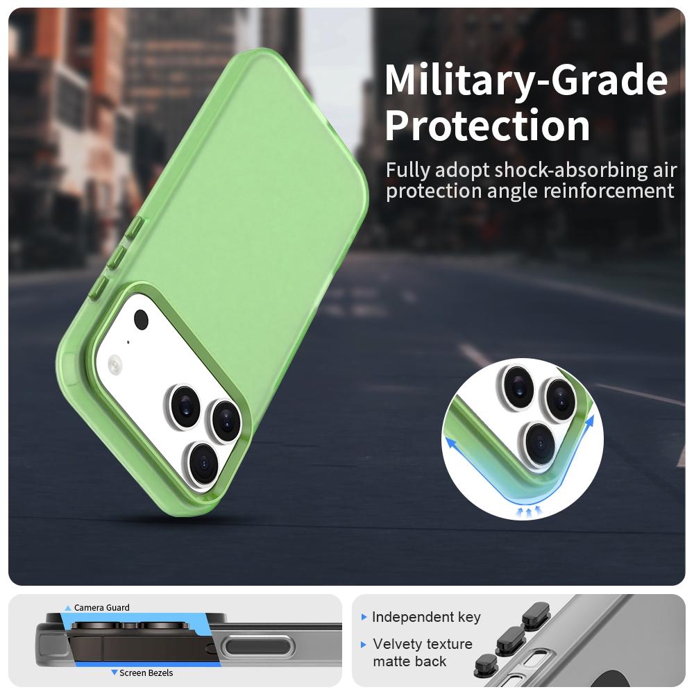For iPhone 18 Pro Candy PC Hybrid TPU Shockproof Phone Case - Green - EDA007087827F