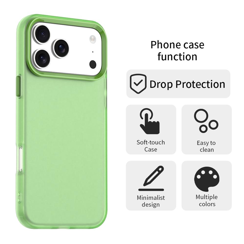 For iPhone 18 Pro Candy PC Hybrid TPU Shockproof Phone Case - Green - EDA007087827F