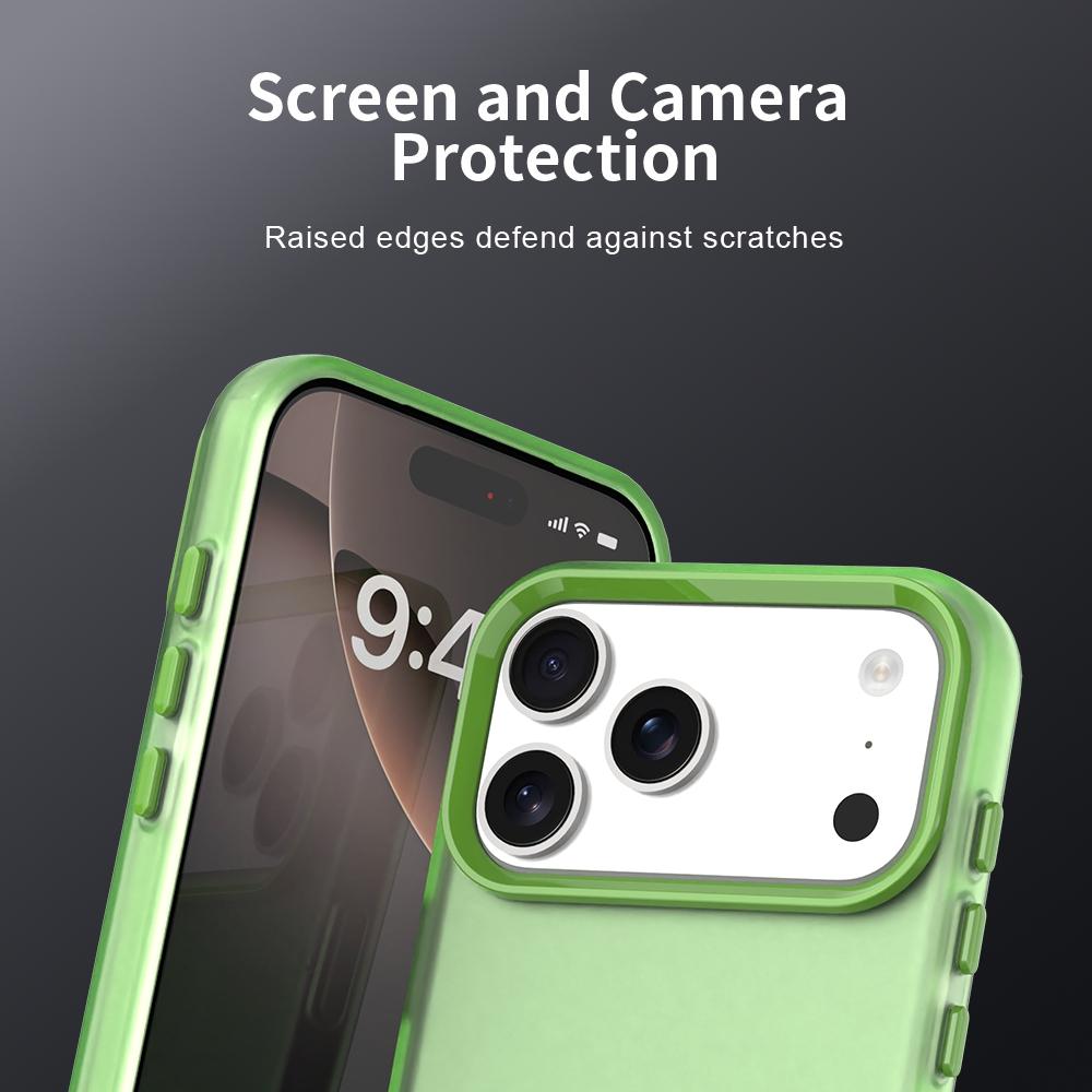 For iPhone 18 Pro Candy PC Hybrid TPU Shockproof Phone Case - Green - EDA007087827F