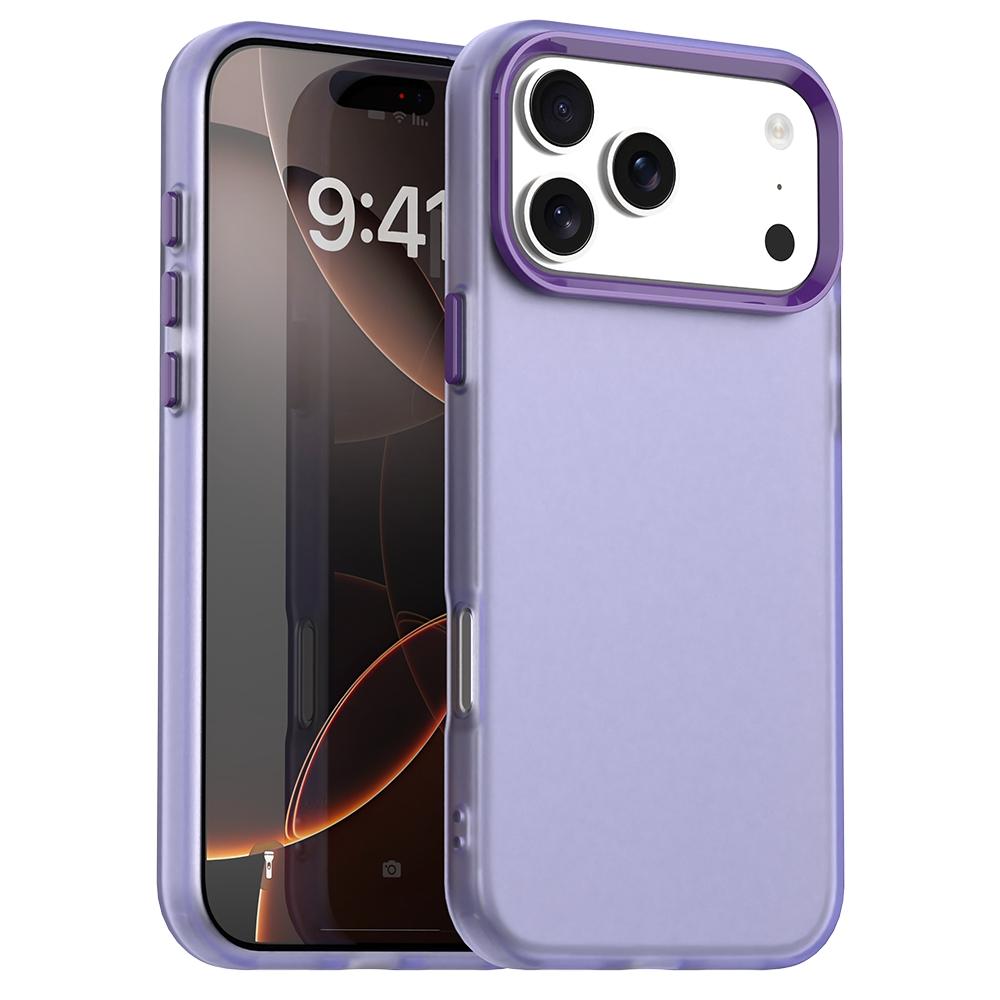 For iPhone 18 Pro Candy PC Hybrid TPU Shockproof Phone Case - Purple - EDA007087827G
