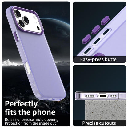 For iPhone 18 Pro Candy PC Hybrid TPU Shockproof Phone Case - Purple - EDA007087827G