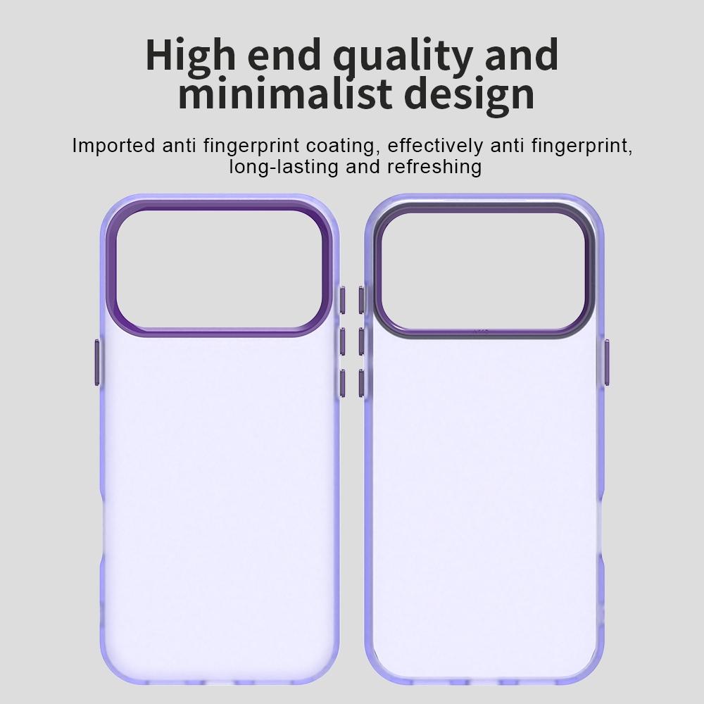 For iPhone 18 Pro Candy PC Hybrid TPU Shockproof Phone Case - Purple - EDA007087827G