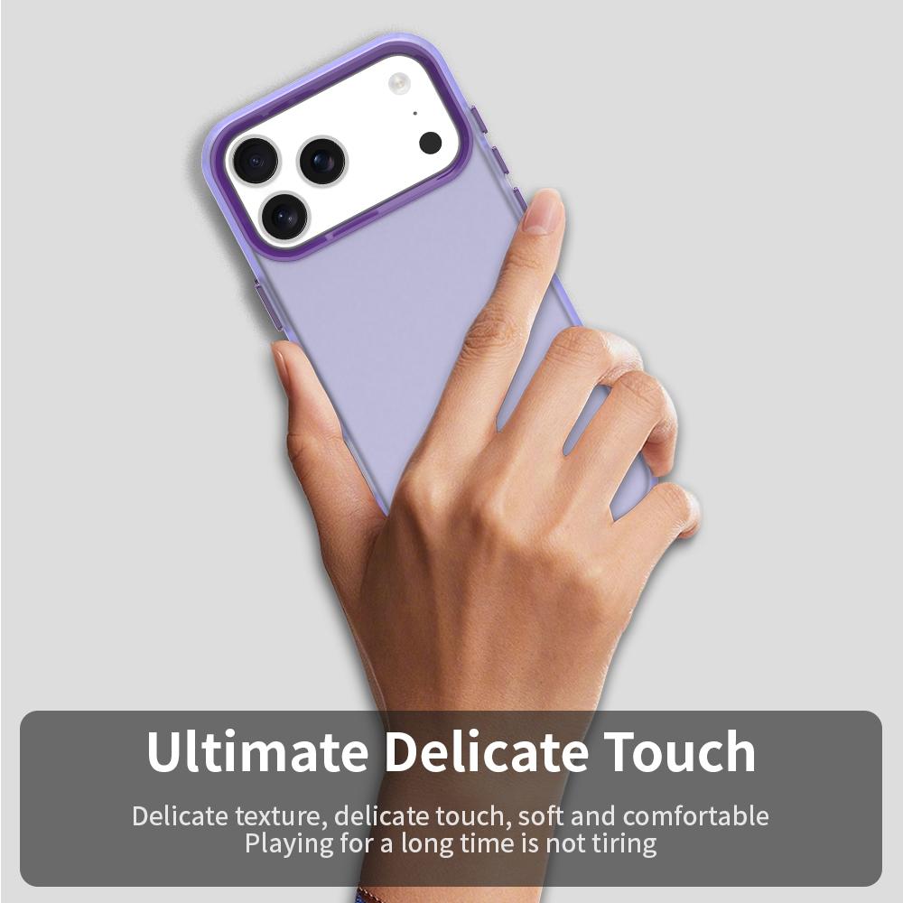 For iPhone 18 Pro Candy PC Hybrid TPU Shockproof Phone Case - Purple - EDA007087827G