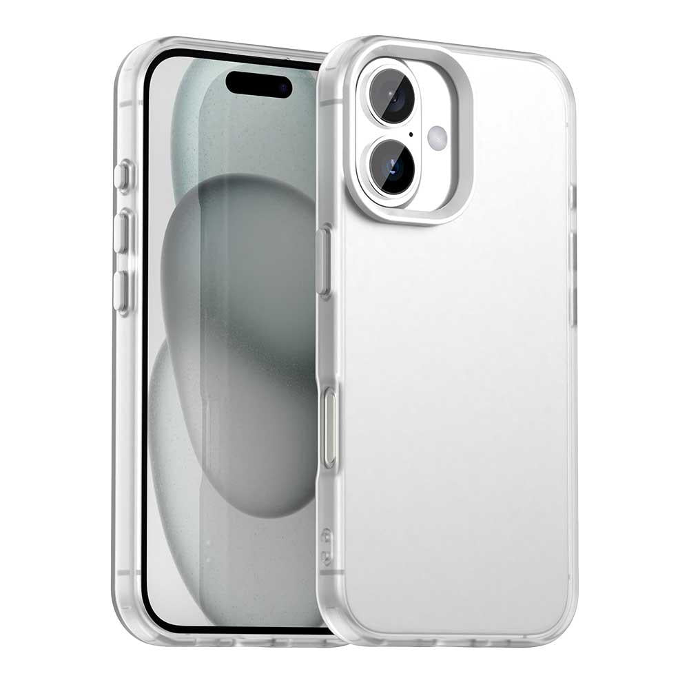 For iPhone 18 Candy PC Hybrid TPU Shockproof Phone Case - White - EDA007087828A