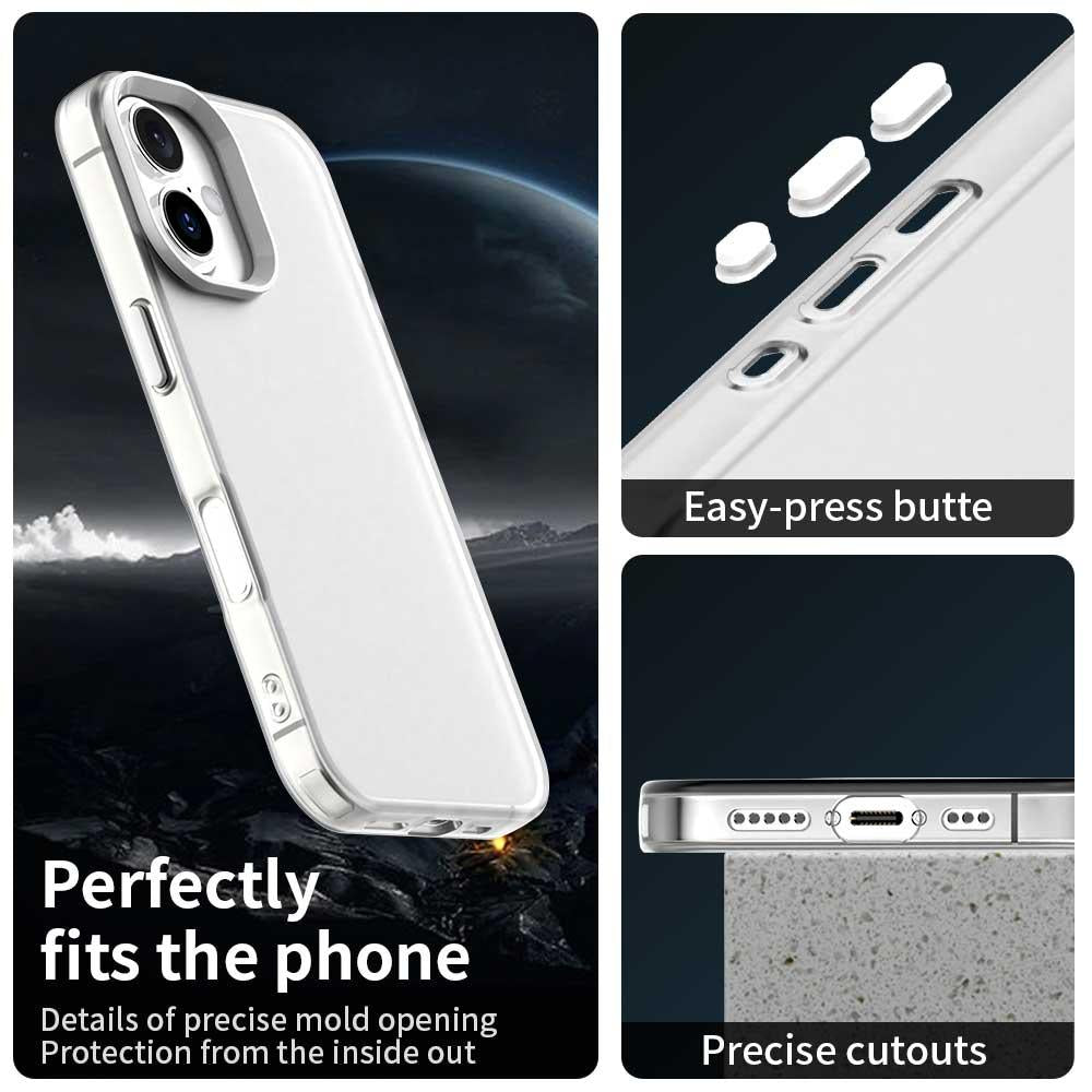 For iPhone 18 Candy PC Hybrid TPU Shockproof Phone Case - White - EDA007087828A
