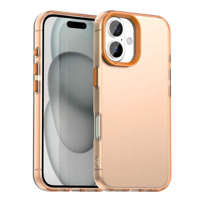 For iPhone 18 Candy PC Hybrid TPU Shockproof Phone Case - Orange - EDA007087828B