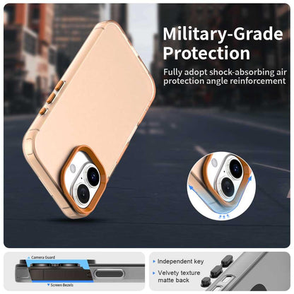 For iPhone 18 Candy PC Hybrid TPU Shockproof Phone Case - Orange - EDA007087828B
