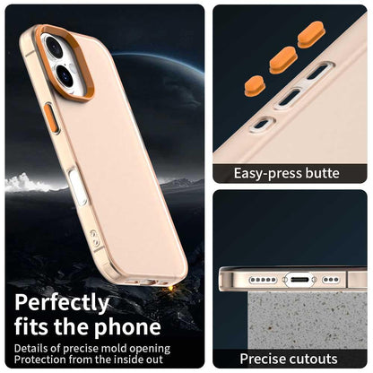 For iPhone 18 Candy PC Hybrid TPU Shockproof Phone Case - Orange - EDA007087828B
