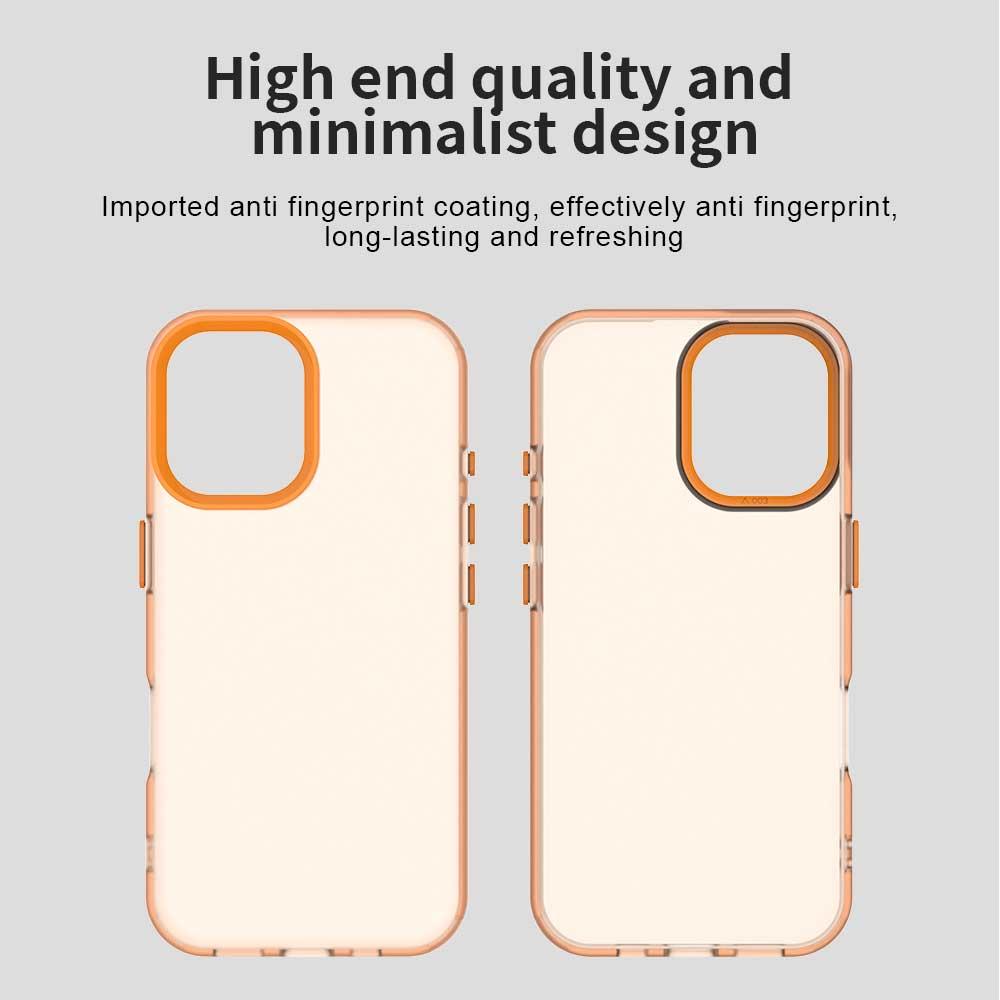 For iPhone 18 Candy PC Hybrid TPU Shockproof Phone Case - Orange - EDA007087828B