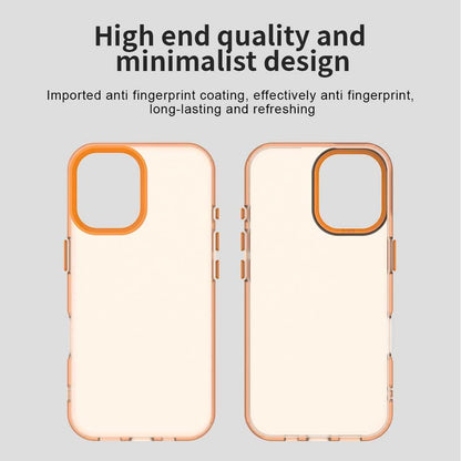 For iPhone 18 Candy PC Hybrid TPU Shockproof Phone Case - Orange - EDA007087828B