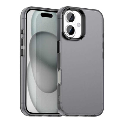 For iPhone 18 Candy PC Hybrid TPU Shockproof Phone Case - Black - EDA007087828C