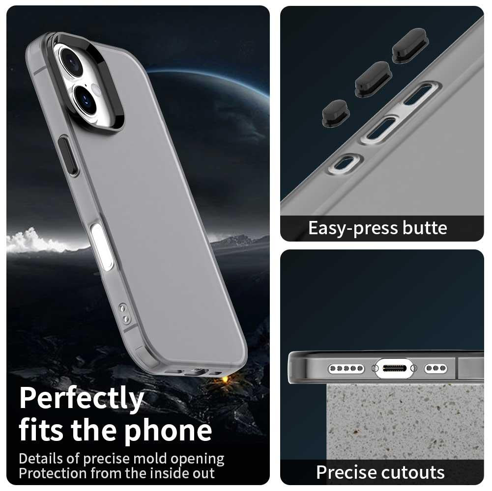 For iPhone 18 Candy PC Hybrid TPU Shockproof Phone Case - Black - EDA007087828C