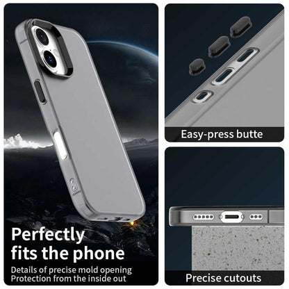 For iPhone 18 Candy PC Hybrid TPU Shockproof Phone Case - Black - EDA007087828C