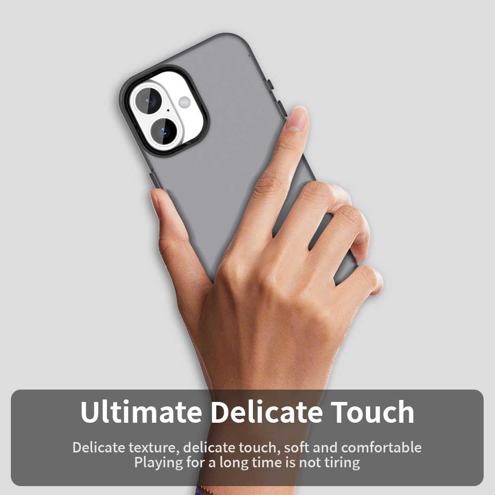 For iPhone 18 Candy PC Hybrid TPU Shockproof Phone Case - Black - EDA007087828C