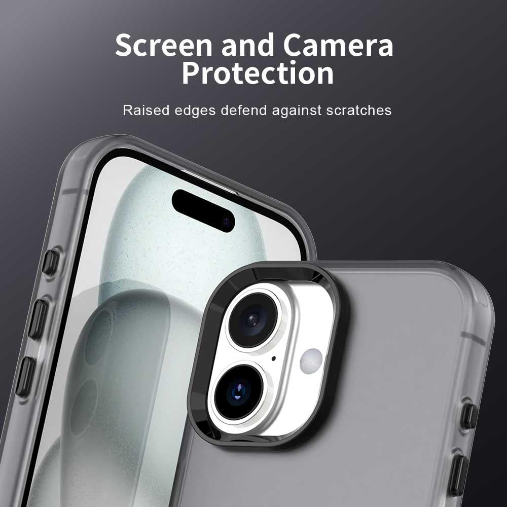 For iPhone 18 Candy PC Hybrid TPU Shockproof Phone Case - Black - EDA007087828C
