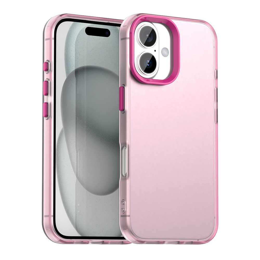 For iPhone 18 Candy PC Hybrid TPU Shockproof Phone Case - Red - EDA007087828D