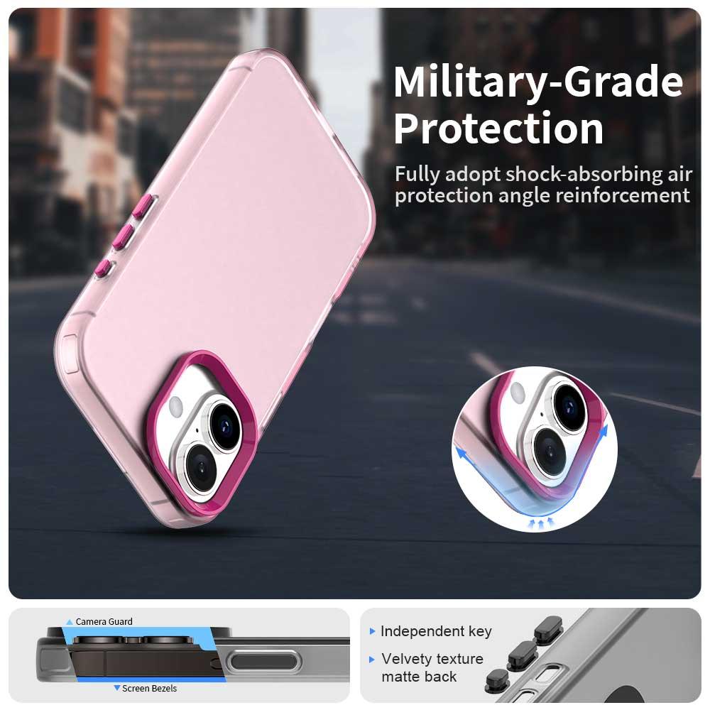 For iPhone 18 Candy PC Hybrid TPU Shockproof Phone Case - Red - EDA007087828D